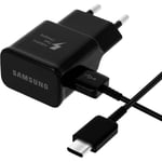 Chargeur Prise Secteur Charge Rapide + Cable Cordon USB Type-C SAMSUNG ORIGINAL Galaxy S8 S9 S9+ S10 Plus / A8 A9 2018 / A6s A8s