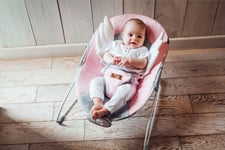 Baby Bouncer Rocking Chair with music and vibration Infant Momi Tuli Pink Wings