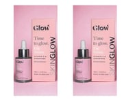 2x30ml  Skin Glow Eye Serum Vitamin C & Ceramides Time To Glow