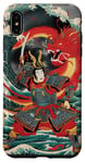 Coque pour iPhone XS Max Duel de dragon samouraï : Art tempête d'océan