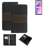 Wallet Case for Oppo A77 5G Protective Case + Cell Phone Case Brown Booklet Snap