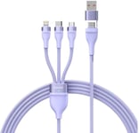 Flash Series II USB-C/ USB-A to USB-C+Lightning+micro USB 1,2m Purple