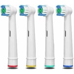 Electric Replacement Toothbrush Heads Compatible with Oral-B Braun 4PK