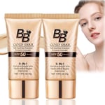2PCS BB Cream Light,Tinted SPF 50 Face Moisturiser,Bb Cream Medium,Bb Cream Foun