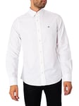 GANT Men's Slim Oxford Shirt Dress, White, XL