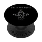 Bibles And Biceps Jesus Halo - Minimalist Christian PopSockets Swappable PopGrip