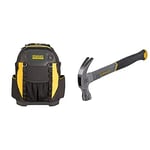 Stanley 1-95-611 Fatmax Tool Backpack & STHT0-51310 20oz Fiberglass Curved Claw Hammer, 570g