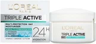 L'Oreal Paris Triple Active Day Moisturiser Normal to Combination Skin 50ml