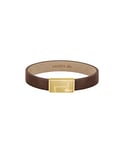 Lacoste Bracelet en cuir pour Homme Collection MONOGRAM LEATHER Marron - 2040187