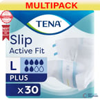 TENA Slip Active Fit Plus (PE Backed) - Large - 3 Packs of 30 - Total 90 Slips