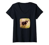 Fun Pooping Chihuahua Pet Owner Humor Dog Lover V-Neck T-Shirt