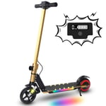 Electric Scooters With Shock Absorbing,14km/h, Ages 6-16, Kid E-Scooter Gold- UK