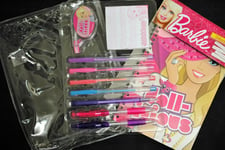 Barbie 11pcs Pen & Pencil Stationary Set Children Girls School Party Gift Disney