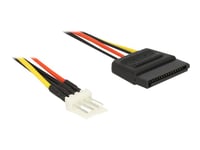 Delock - Strömkabel - 4 Pin Strömuttag För Minimikontakt (Hane) Till Sata-Ström (Hane) - 40 Cm