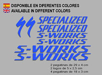 Ecoshirt 0W-ZLJY-EUFU Stickers Sworks S-Works Bike F124 Stickers Aufkleber Decals Autocollants Adesivi, Blue