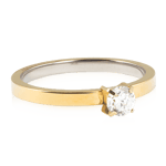 Blomdahl Tiffany CZ White Ring Guld Titan (Storlek: 16mm)