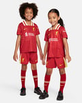 Liverpool F.C. 2024 Stadium Home Younger Kids' Nike Football Replica 3-Piece Kit