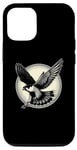 iPhone 14 Pro Flying Peregrine Falcon Bird Graphic Art Design Case