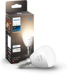 Philips Hue White Smart Light Bulb Lustre [E14 Small Edison Screw] With Works