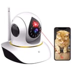 TONG Pet Camera, Cat Camera With Laser Wireless Surveillance, AI Smart Network HD Surveillance Camera Monitor, APP Remote Control Home Security Camera for Pet & Baby