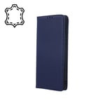 Genuine Leather Smart Pro för Samsung Galaxy S23 Ultra marinblå - TheMobileStore Galaxy S23 Ultra tillbehör