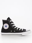 Converse Unisex Wide Hi Top Trainers - Black, Black, Size 4, Women