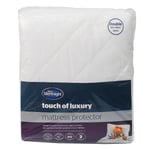 Silentnight Luxury Mattress Protector Double Quilted Non Allergenic Fitted Sheet