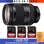 Sony FE 24-240mm f/3.5-6.3 OSS + 3 SanDisk 128GB UHS-II 300 MB/s + Guide PDF 20 techniques pour réussir vos photos