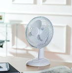 Desktop Fan White 6" Inch Electric Portable Fan Air Cooling Small Worktop Fan