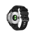 Gummi Smart Watch Armband för Garmin Fenix 6/5, 22mm - Svart