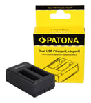Patona Dual Quick-Lader for GoPro Fusion, ASBBA-001 inklusiv Micro-USB cable 150601928 (Kan sendes i brev)