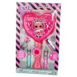 LOL Surprise Make Up Cosmetic Set Light Up Mirror Lip Balm Hair Bow Accessories