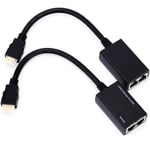 Extendeur Répéteur Câble HDMI sur RJ45 CAT5e CAT6 UTP LAN Ethernet Balun 1080P