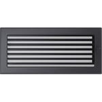 Kratki Grille de Ventilation Grille de cheminée 17cm x 37cm Graphite avec Stores