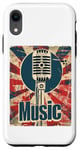 Coque pour iPhone XR Microphone chanteur vintage rétro chanteur