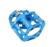 Bicycle Pedals, Magnesium Alloy Road Bike Pedals Ultralight MTB Bearing Bicycle Pedal Bike Parts Accessories for Road MTB Bikes (Color : Blue)