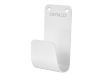 DELTACO e-Charge kabelhållare för laddningskabel - Vit rostfritt stål