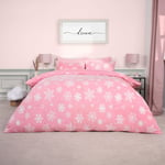 Snowflake Teddy Fleece Duvet Cover Bedding Winter Christmas