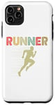 Coque pour iPhone 11 Pro Max Retro Runner Marathon Running Vintage Jogging Fans