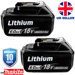2X 18V 6.0Ah Battery For Makita LXT Li-ion BL1860 BL1830 BL1835 Cordless PowerUK