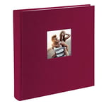 Goldbuch Album Photo avec Découpe, Bella Vista, 25 X 25 Cm, 60 Pages Blanches avec Intercalaires Glassine, Lin, Bordeaux, 24892