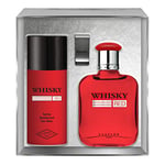EVAFLORPARIS Whisky Red Coffret pour Homme Eau de Toilette 100 ml + Déodorant 150 ml + Money clip Vaporisateur Spray Parfum Homme 250 ml