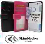 Skimblocker Plånboksfodral Samsung Galaxy A20s (A207F/DS) (Svart)