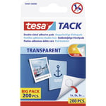 TESA ® TACK - dubbelsidiga fästkuddar Transparent TACK tesa Innehåll: 200 st