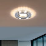 Crystal GU10 6W Dual Colour Warm White LED Ring Ceiling Downlight Spot Light