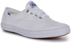 Keds Champion Original Low Top Canvas Lace Up Trainer White Womens UK 2 - 9