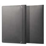 Spigen Valentinus Sleeve i Konstläder för MacBook / Laptop 15-16" (40 x 28 x 2 cm) - City Grey