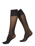 2-Pack Elin Premium Knee-Highs Lingerie Socks Knee High Socks Svart Swedish Stockings