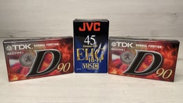 JVC TDK Compact VHS Camcorder Video Tape PAL Cassette HiFi VHS-C EC-45 EHG New