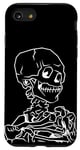 Coque pour iPhone SE (2020) / 7 / 8 Van Gogh Line Art, Tête de squelette